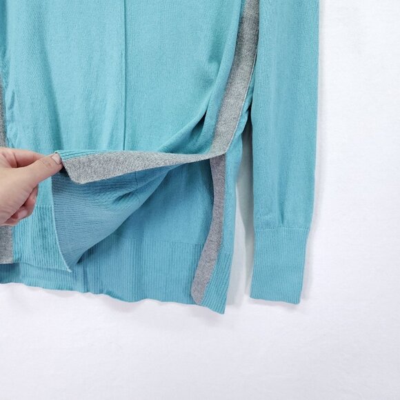 Boden Wool Blend Sweater Size XS Blue Color Block Soft With Stretch - Picture 7 of 12